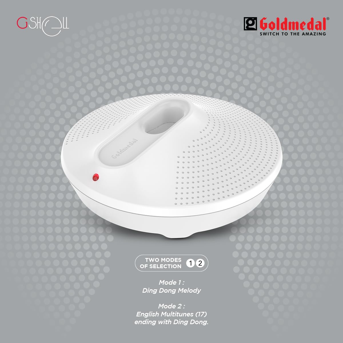 Goldmedal G-Shell Door Bell | Wired Electronic Door Chime | Calling Bell For Home,Office | -White 4