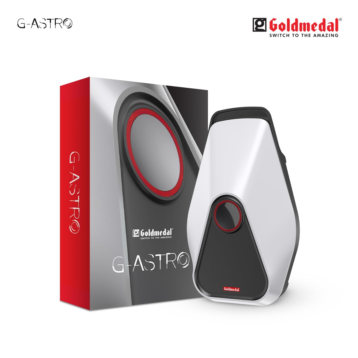 Goldmedal G-Astro Door Bell | Calling Bell For Home | Wired Electronic Door Bell for Office,School | Sleek Design | With Flashing Light | Polyphonic Tunes |-(Pack of 1) 2