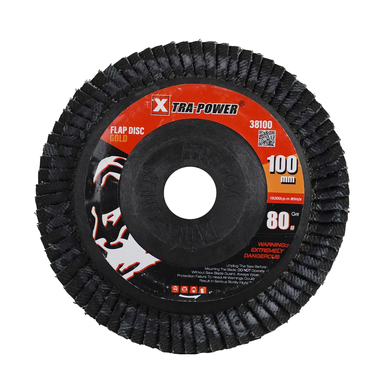 Xtra Power Flap Disc Gold, 100mm, 80 Grit, Pack of 10, for Angle Grinders(XP-FD-80-4"-10pcs) 3