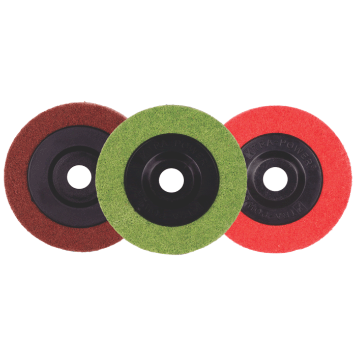 XTRA POWER NON-WOVEN PAD FOR STEEL & METAL 100 mm Diameter, 14mm Thickness Pack of 10(XP-NW-4"-10pcs) 2