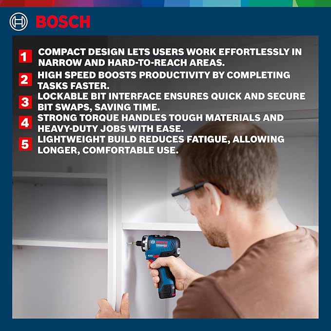 Bosch GSR 12V-35 HX Heavy Duty Cordless Screwdriver, Brushless Motor, Metal Gear,  1/4" bit, 0.5 Kg.(GSR 12V-35 HX) 3