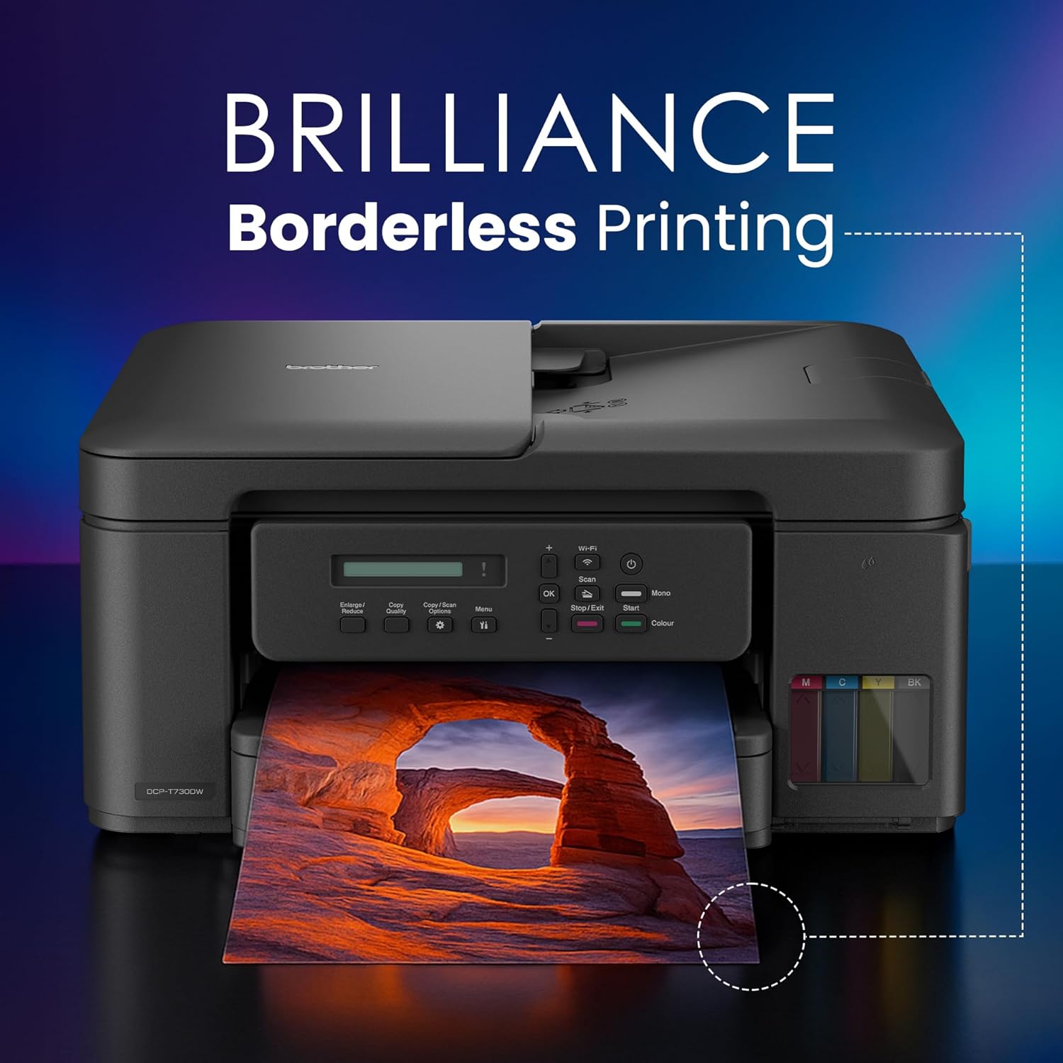 Brother Ink Tank DCP-T730DW WIFI Auto Duplex Color Multifunction Printer (Print Scan Copy), ADF, Print Upto 15K Pages Black & 5K in Color 3