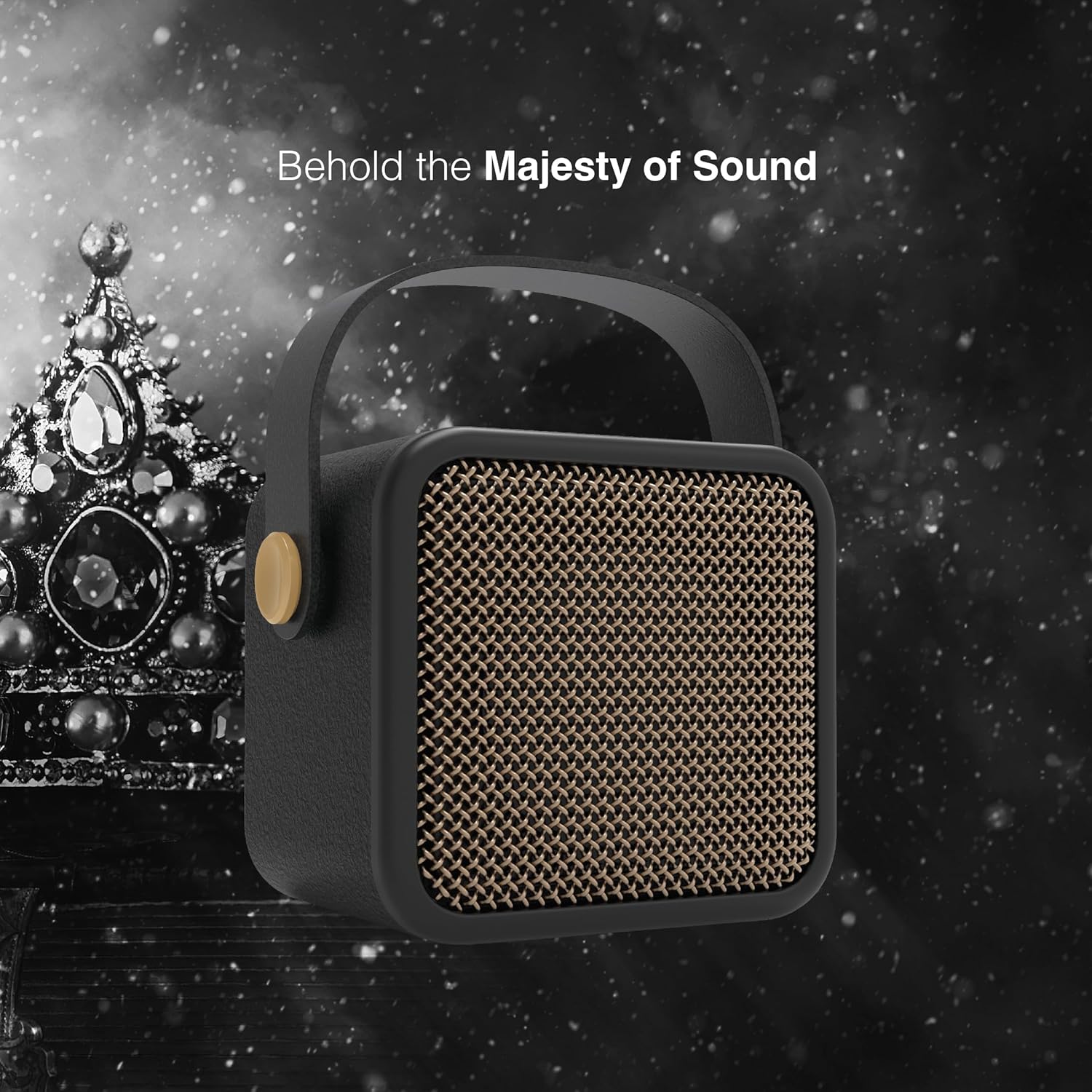 FINGERS SoundKing Portable Speaker with Magnificent Sound & Bold bass (Bluetooth® | FM Radio | MicroSD | USB | AUX, 12-Hour Playtime, Free Carry Strap, Built-in Mic) - Rich Black 3
