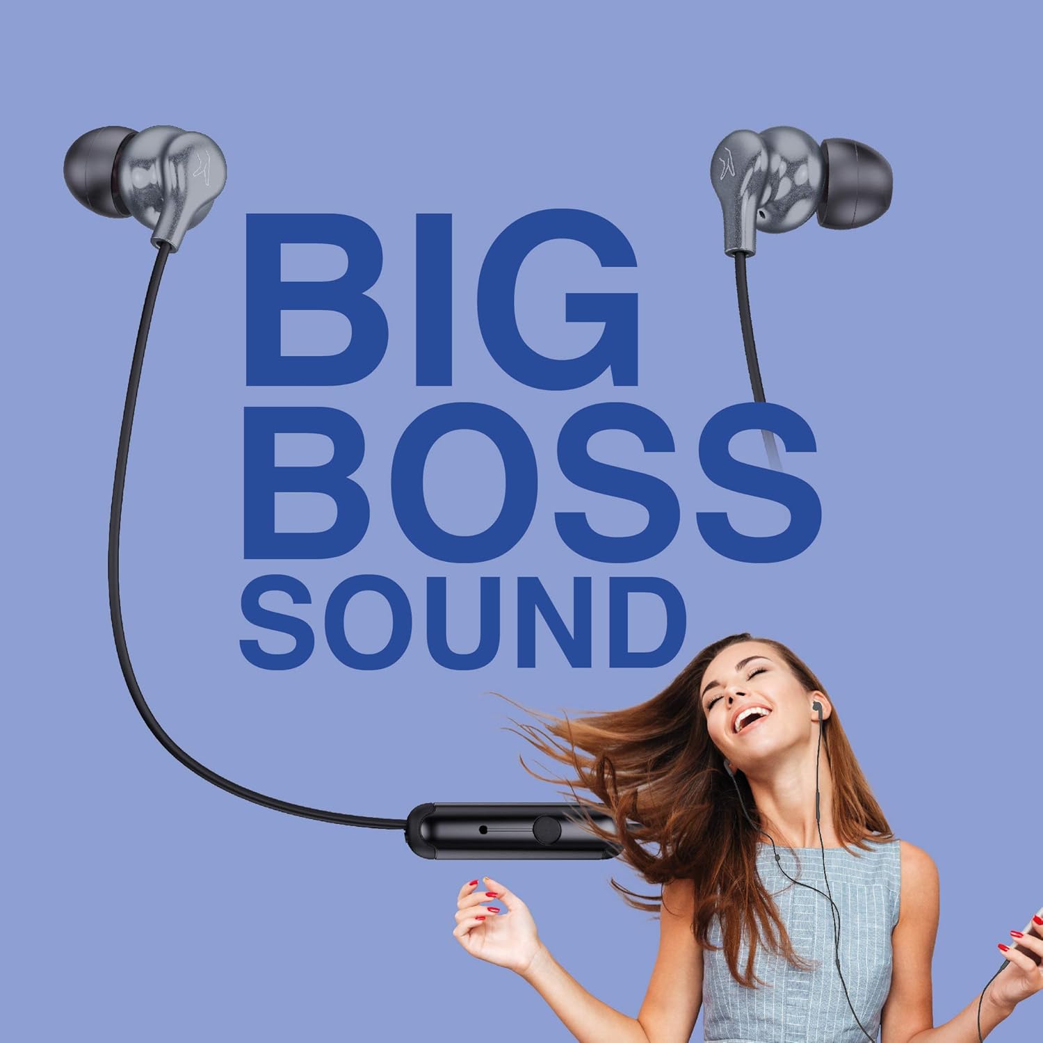 FINGERS SoundBoss Wired Earphones (with in-Built Mic, Sturdy Cable and L-pin Connector)- Dark Silver 4