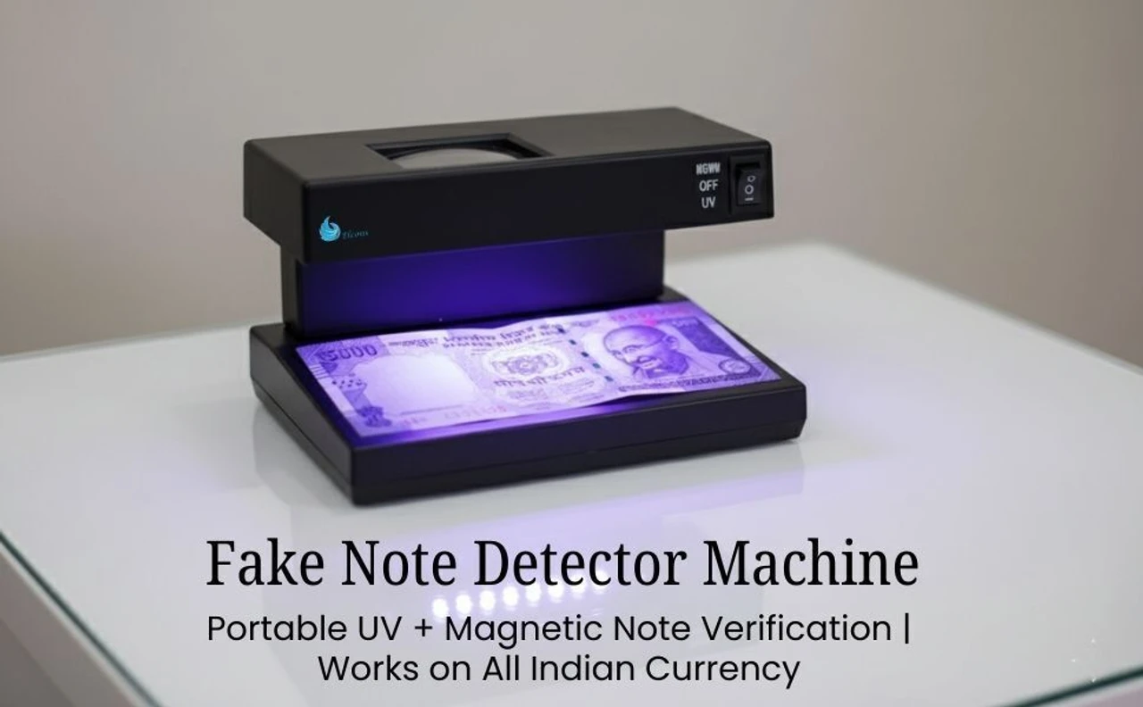ELCONS Fake Note Detector (mini jumbo) Countertop Counterfeit Currency Detector (UV)(fnd green) 4