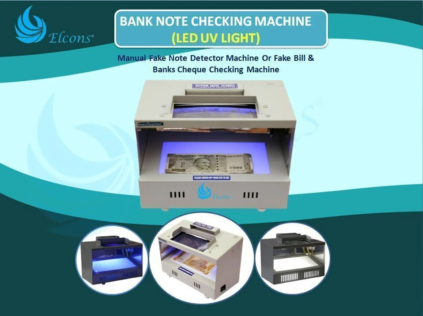 ELCONS BIG JUMBO LED FAKE NOTE DETECTOR  3