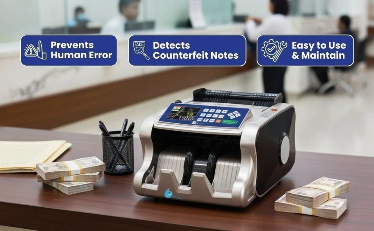 ELCONS 1015T Gold Black Note Counting Machine (Counting Speed - 1000 notes/min) 3