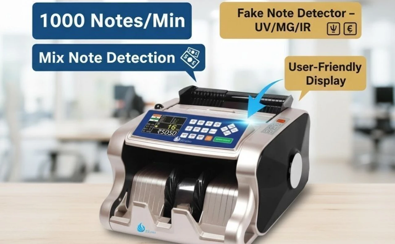 ELCONS 1015T Gold Black Note Counting Machine (Counting Speed - 1000 notes/min) 4
