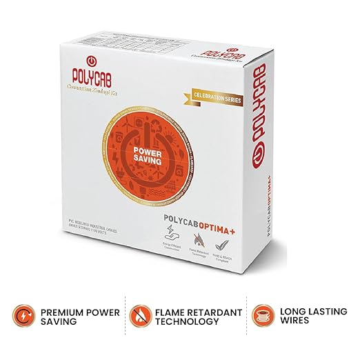 Polycab Optima+ 1.5 Sq.mm Flame Retardant Lead Free (FRLF) House Wire 90 Meter ,Red (Optima+) 4