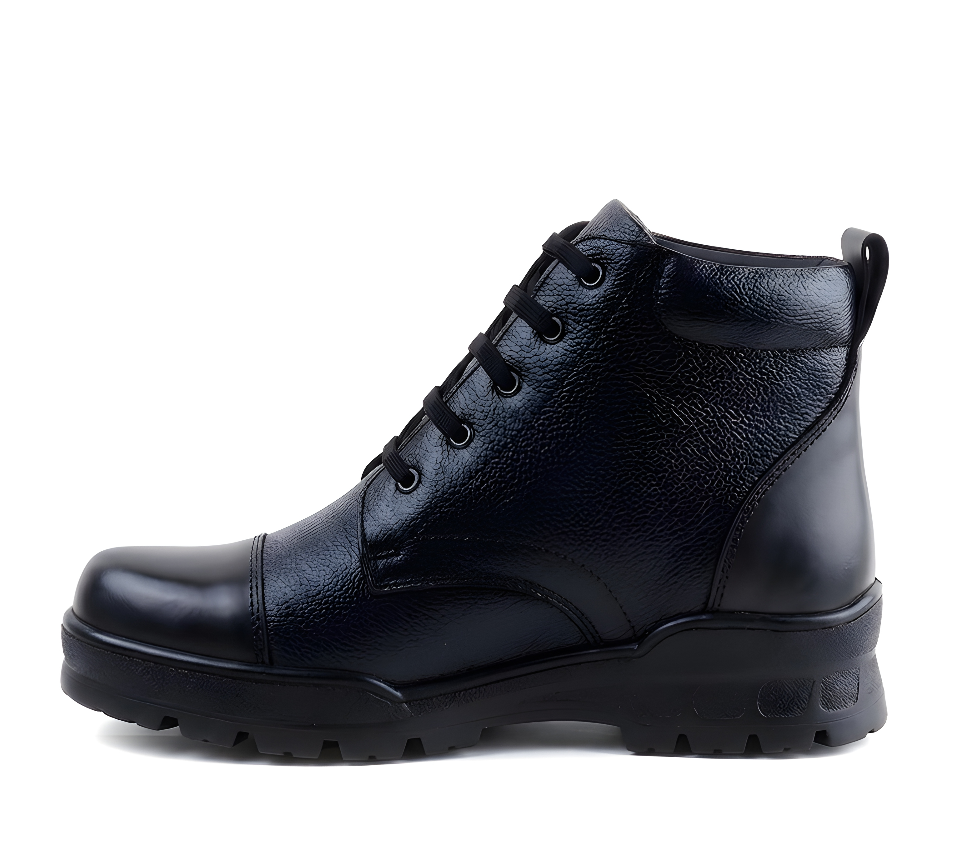 Latest Stylish Genuine Mild Leather Police Boots for Men, Heavy Duty Tactical Work Boots, Anti-Slip Durable Security & Industrial Safety Shoes For Men 3