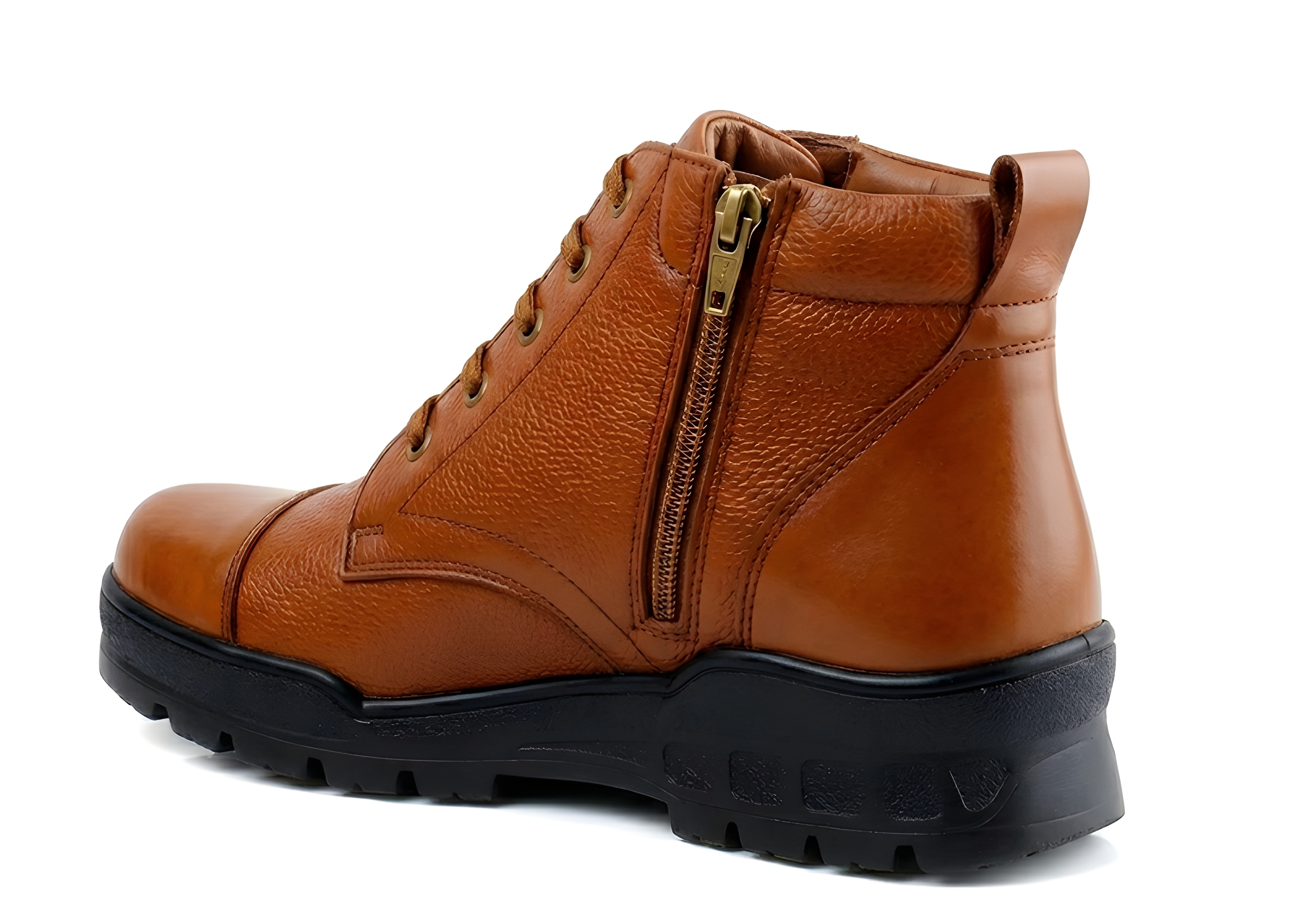 Latest Premium Genuine Mild Leather Police Boots for Men, Heavy Duty Tactical Safety Work Boots, Anti-Slip Durable Industrial & Security Shoes For Men 3