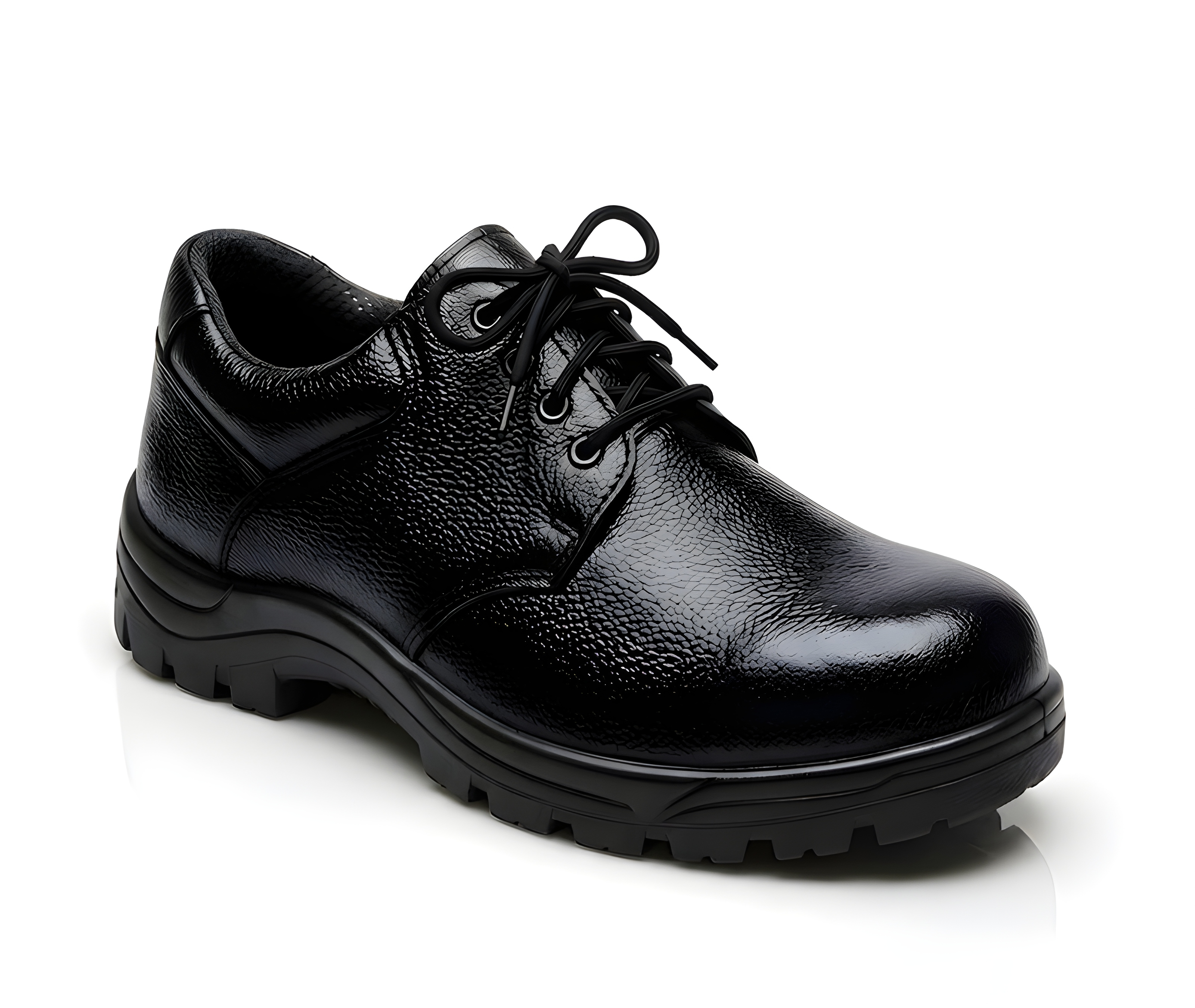 Latest Genuine Mild Leather Police Safety Shoes for Men, Heavy Duty Tactical Work Shoes, Anti-Slip Durable Industrial & Security Shoes For Men 2