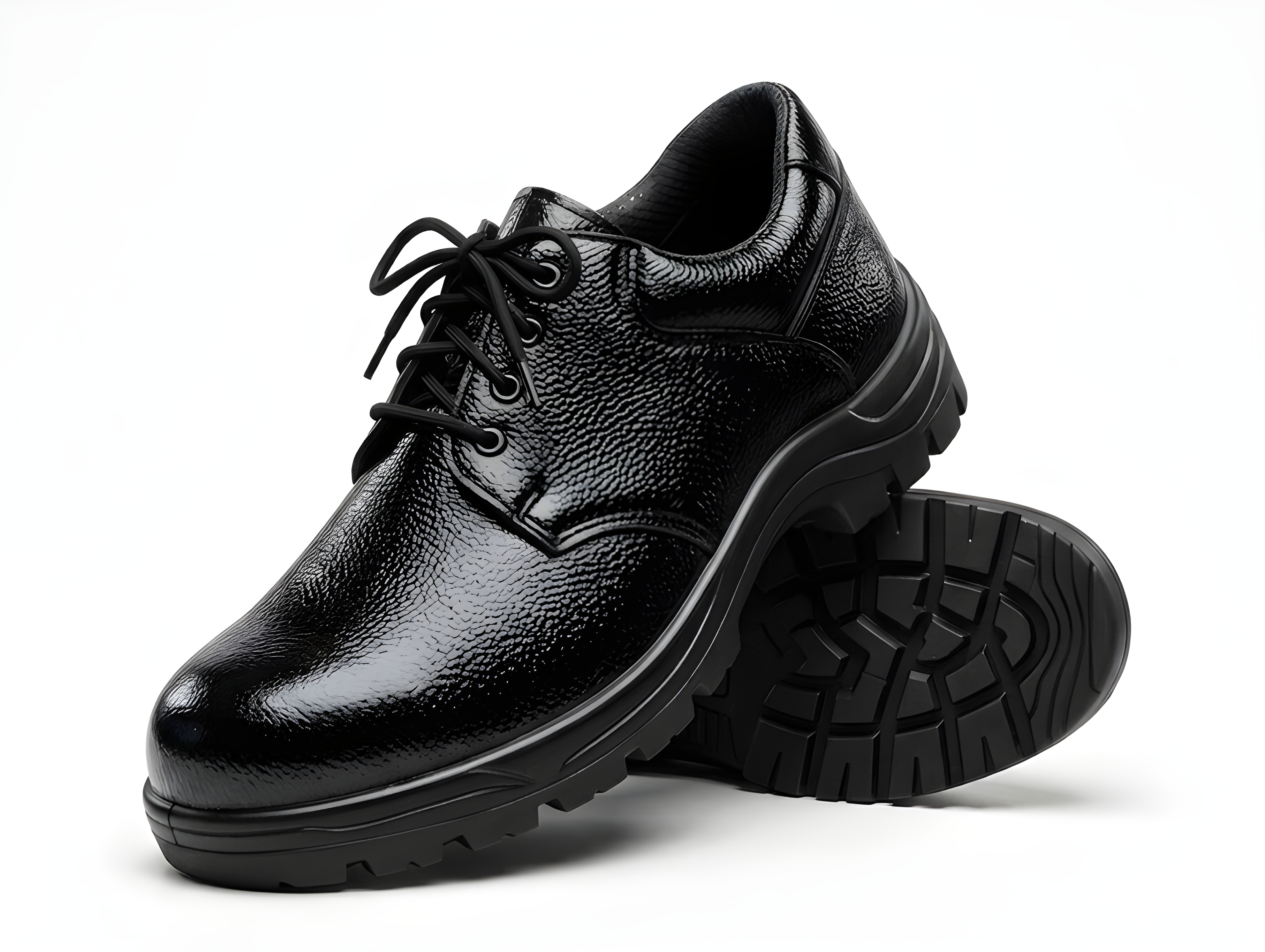Latest Genuine Mild Leather Police Safety Shoes for Men, Heavy Duty Tactical Work Shoes, Anti-Slip Durable Industrial & Security Shoes For Men 5