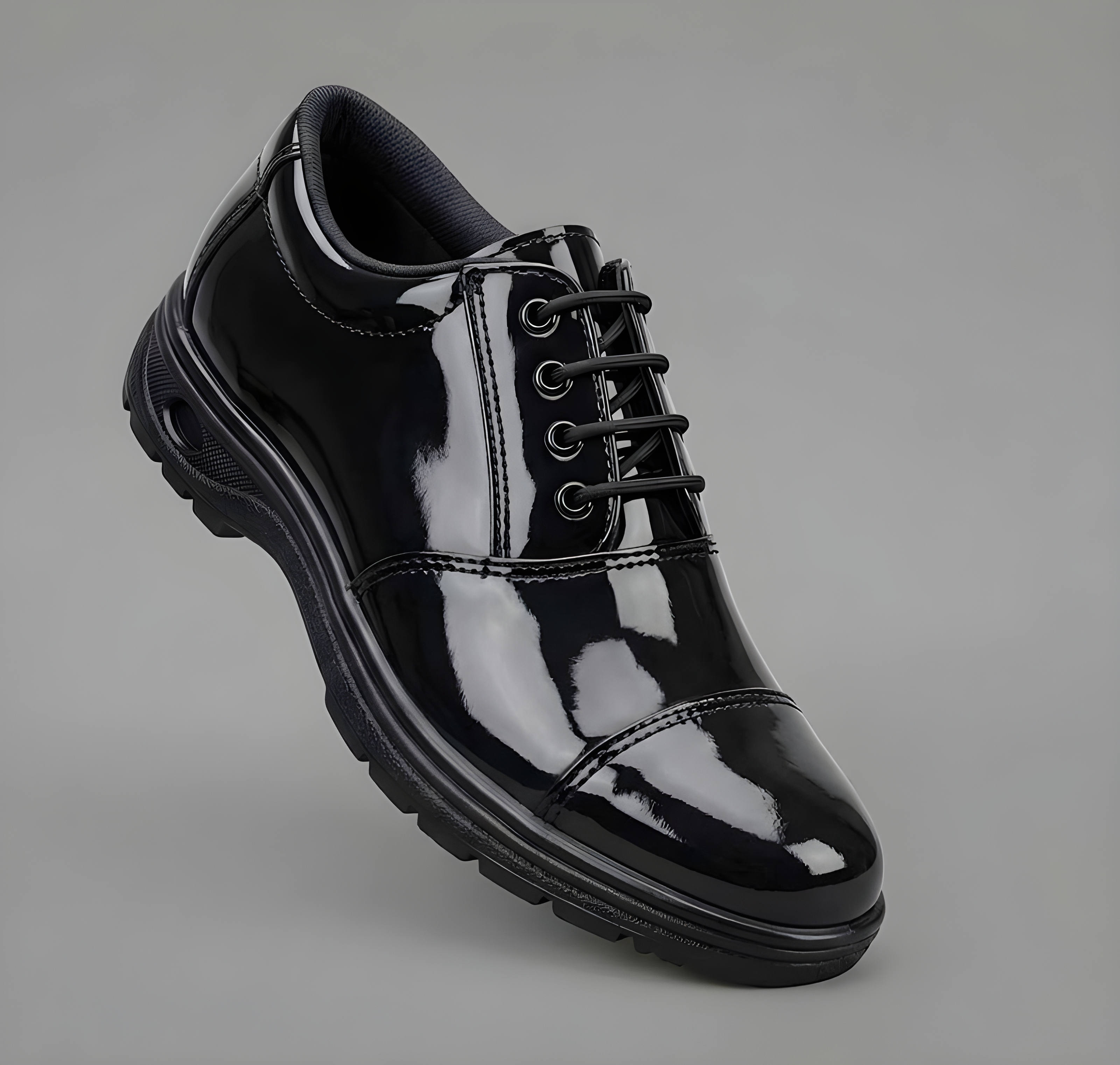 Latest Graceful Genuine Mild Leather Police Safety Shoes for Men, Steel Toe Heavy Duty Tactical Work Shoes, Anti-Slip Industrial Security Footwear For Men 2
