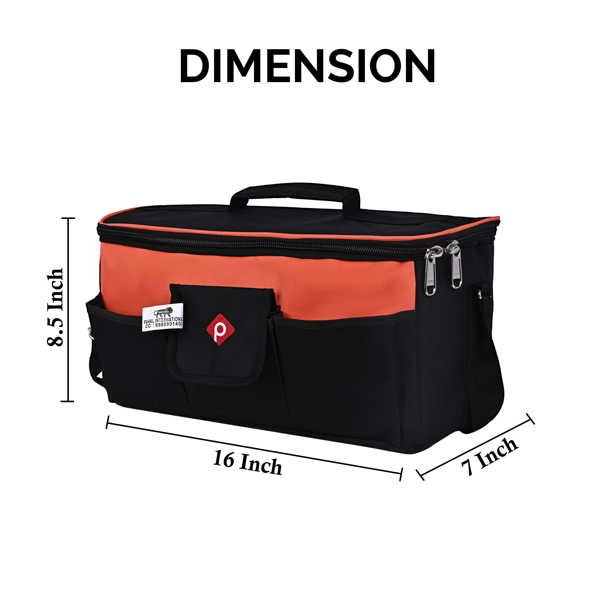 PAHAL 16” Heavy Duty Wide Mouth Tool Bag 3