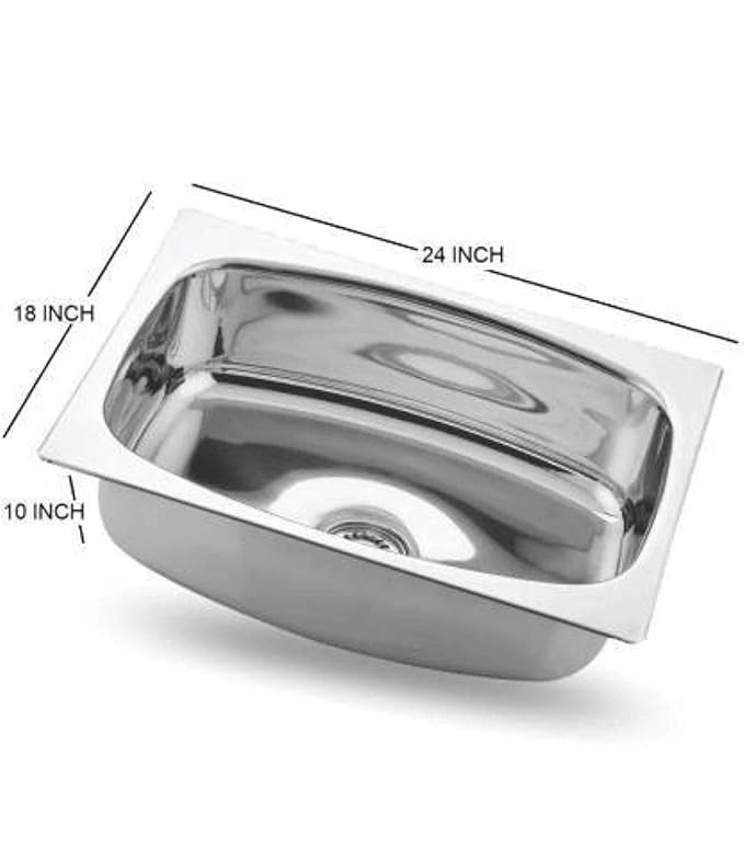The Sink Shop Handmade Stainless Steel Single Bowl Kitchen Sink | 24 Inch Satin Finish | Luxury Modern Design 2