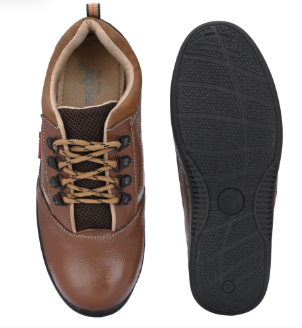 Kavacha Steel Toe Safety Shoe S225 with Pure Leather Upper and Foam Comfort & Rubber Sole(SIZE 9) 3