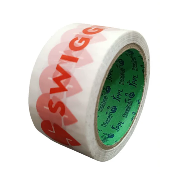 Swiggy Food Packaging Tape | Very Strong Adhesive Tape For Small Food Business | (2 Inch X 65 Meter) - White (PACK OF 6) 2
