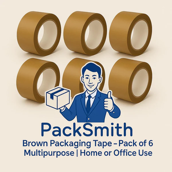 JPPL Brown Packing Tape (2" x 65m) – Strong Adhesive Carton Sealing Tape for Shipping, Moving & Packaging(Pack Of 6) 4
