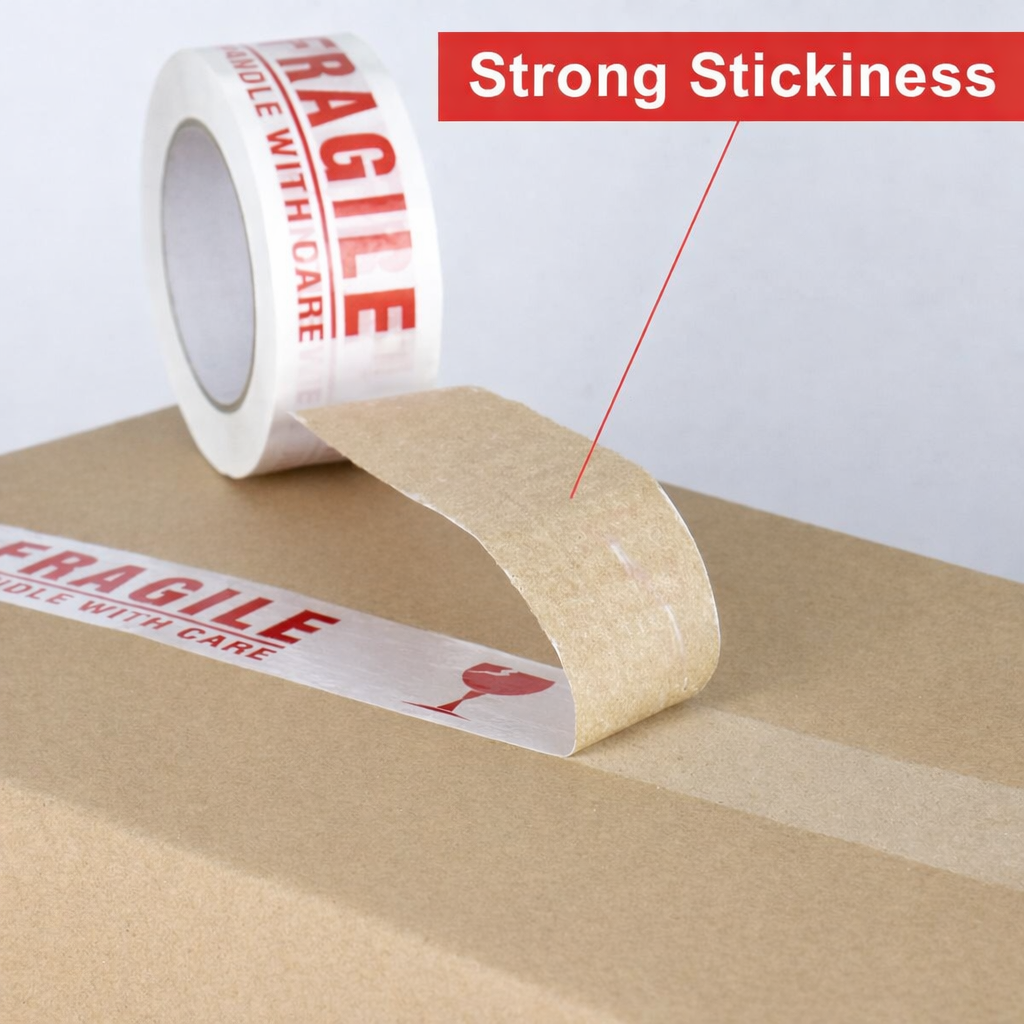 JPPL fragile packaging tape 2inch x 65 meter packaging material for small business(PACK OF 6) 2