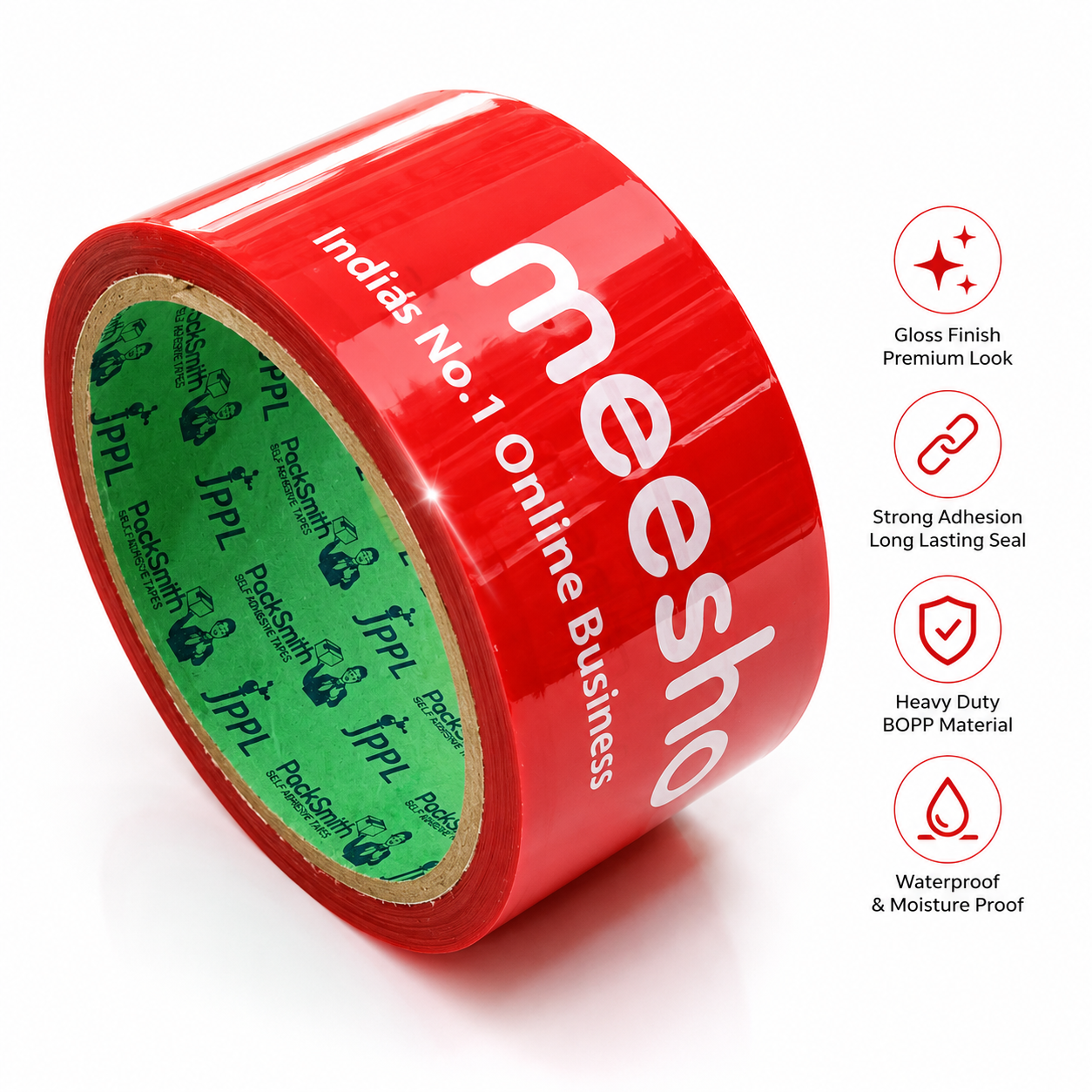 Meesho Packaging Tape 2 inch x 65 meter meesho packing material for e-commerce ( PACK OF 6) 2