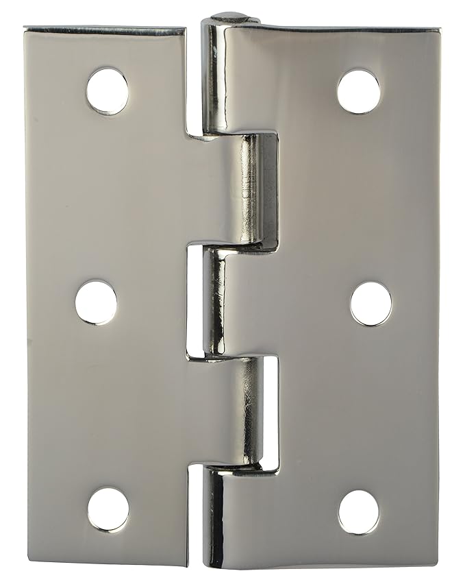 ssiskcon 2.5" inch x 16 Gauge 1.7mm Thick Pack of 25 Stainless Steel Small Door Butt Hinges Glossy Finish Classic Series Normal Movement 2