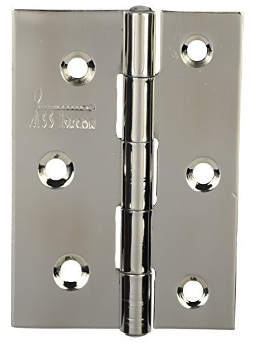 ssiskcon 3" inch x 3/4"= 19mm x 1"=25mm 1.7mm Thick Pack of 25 Stainless Steel Cabinet Cut Door Hinges Glossy Finish Classic Series Normal Movement 5