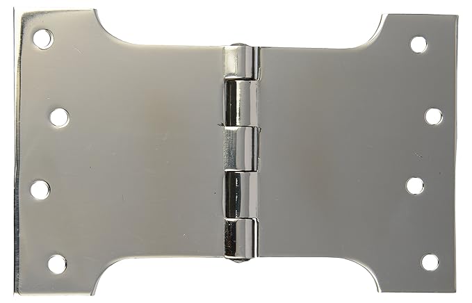 ssiskcon 4 inch x 3 inch Center x 5 inch Total Width 12 Gauge 2.5mm Thick Pack of 12 Hinge Stainless Steel Door Hinges H-Type Parliament Glossy Finish Classic Series 2