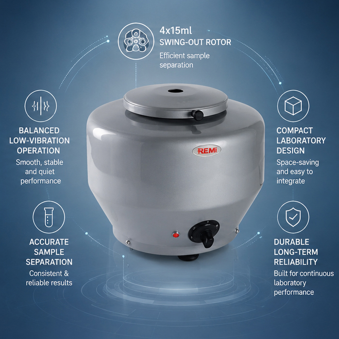 Remi Medico Centrifuge, C-852, Rotor Capacity: 4x15 ml(C 852) 3