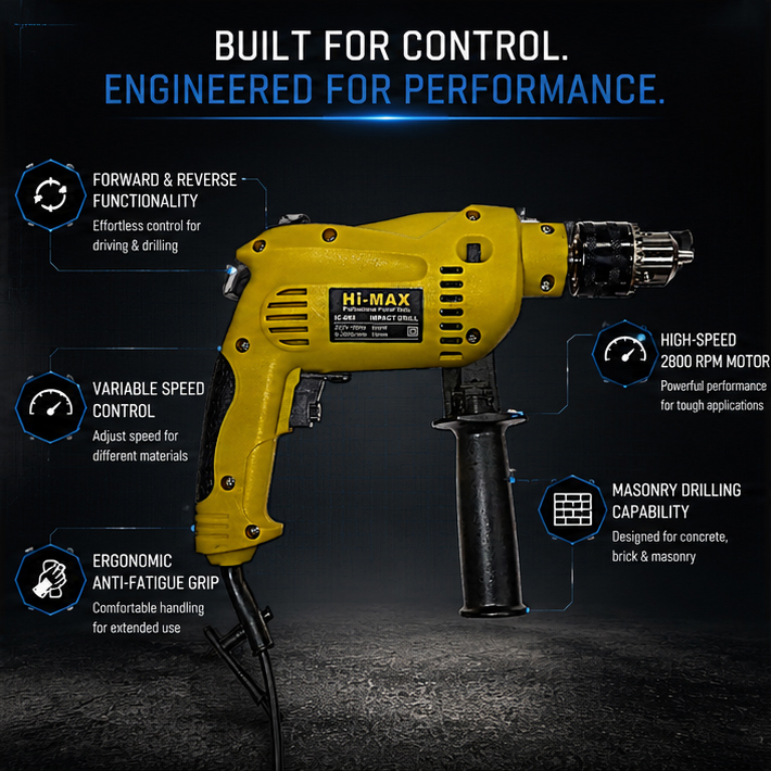 Hi-MAX IC 13mm 550W Professional Impact Drill 3