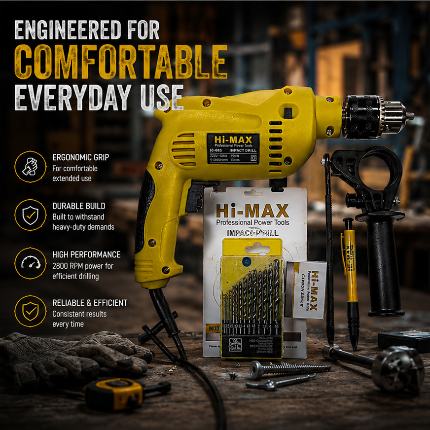 Hi-MAX IC 13mm 550W Professional Impact Drill 5