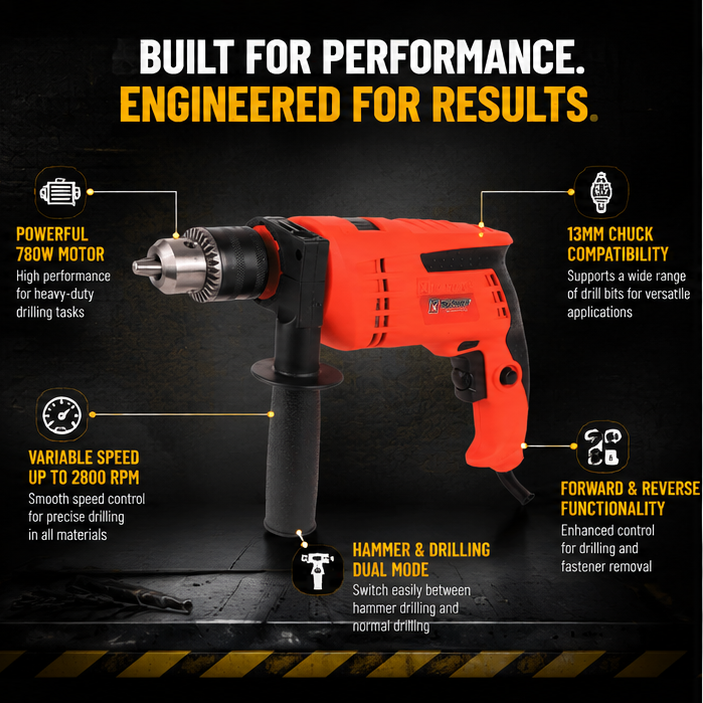 XTRA-POWER IMPACT DRILL 13 MM (XPT 427) 3
