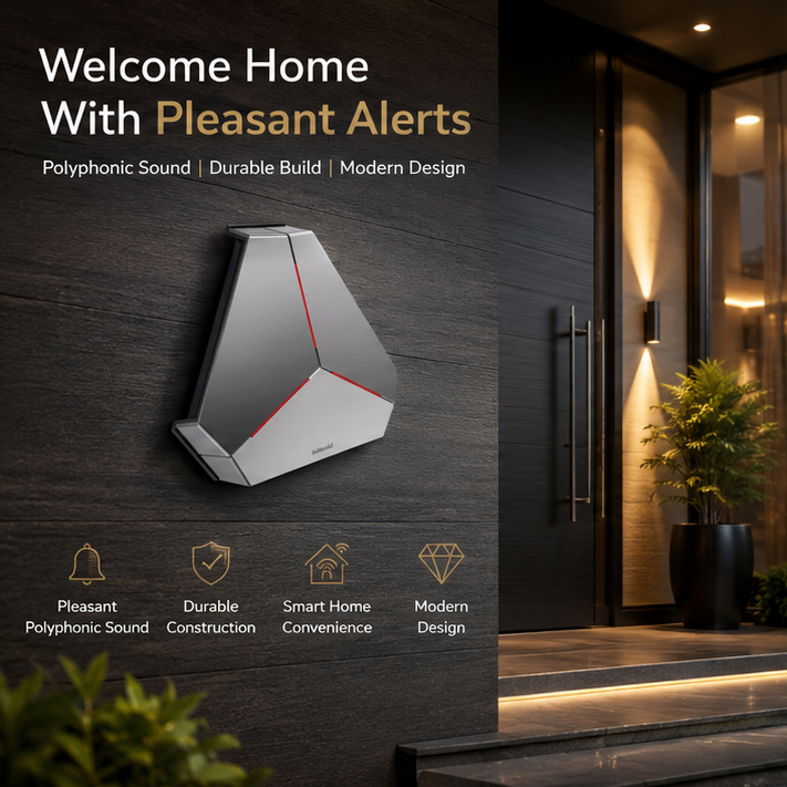 Goldmedal G-Space Polyphonic Door Bell | Calling Bell for Home | Door Bell For Office,School | High Quality Sound | With 18 Melodies Sound 4