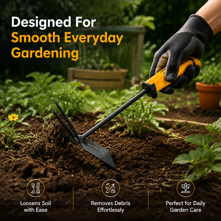 INGCO HGT979K 2 in 1 Mini Garden Rake for Gardening 4
