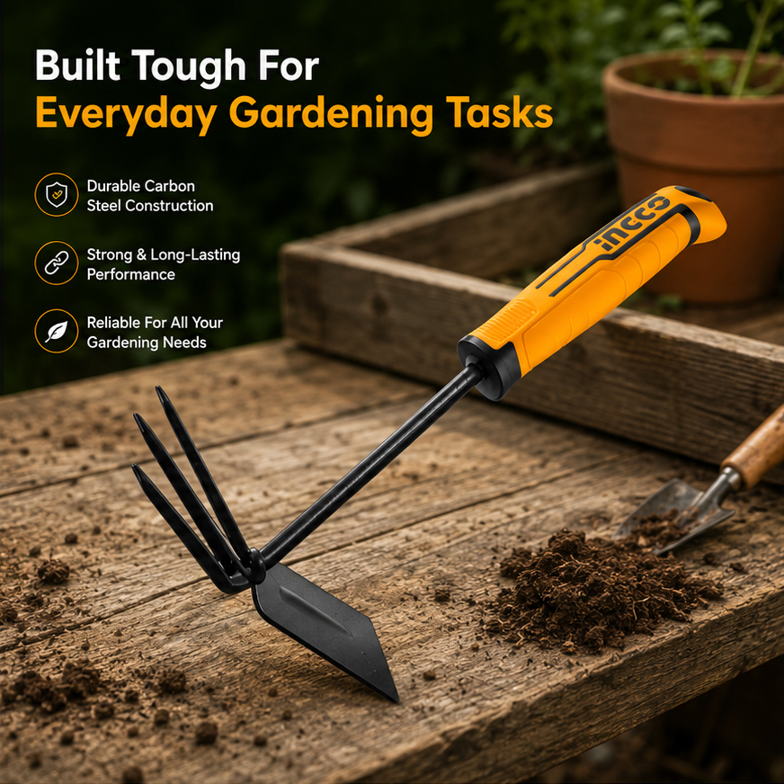 INGCO HGT979K 2 in 1 Mini Garden Rake for Gardening 5