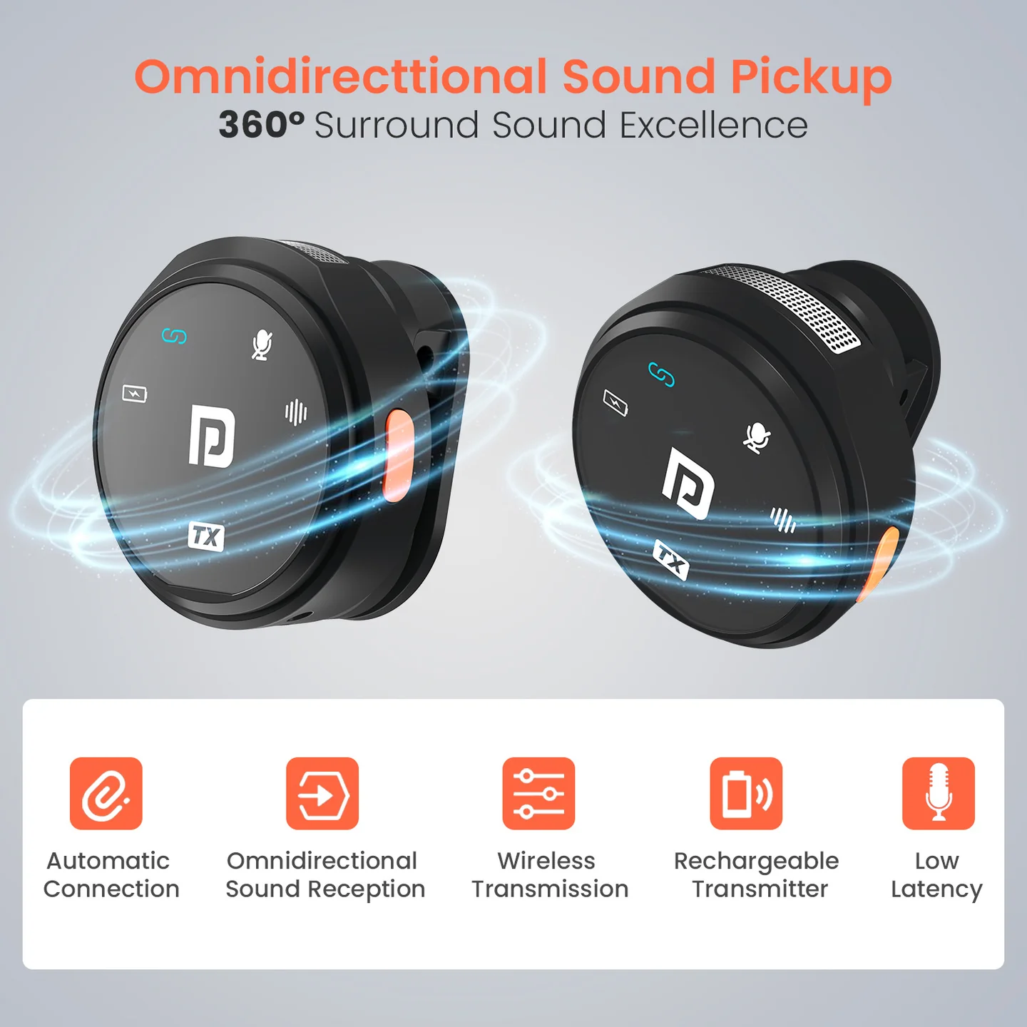 Portronics Vlogmate 3 with Noise Cancellation & Charging Case, Type C, Wireless Microphone for iPhone, Android, Vlog, Streaming 4