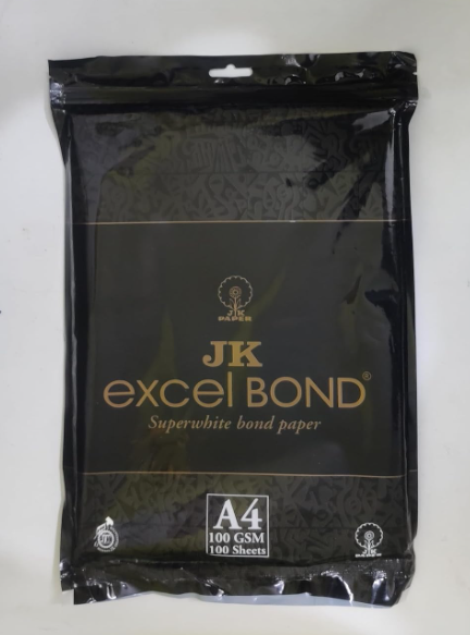 JK Excel Bond Premium Paper, 100 GSM, A4 Size, White, 100 Sheets per Pack(JK Excel Bond Premium Paper, 100 GSM, A4 Size, White, 100 Sheets Pack) 2