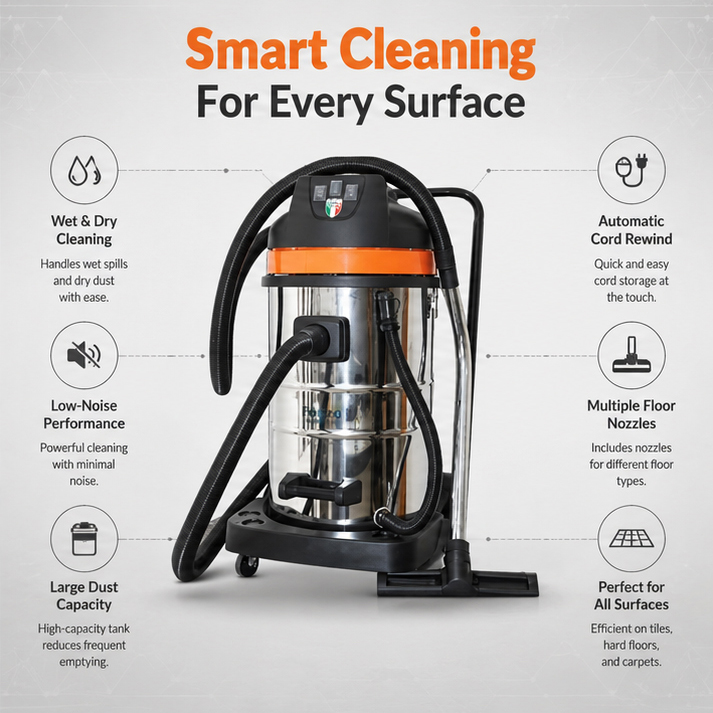 Aryantra 35 Liters Double Stage Wet & Dry Vacuum Cleaner (AY-VC-35L) 3