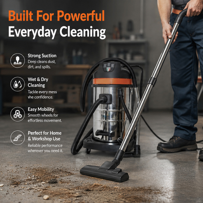 Aryantra 35 Liters Double Stage Wet & Dry Vacuum Cleaner (AY-VC-35L) 4