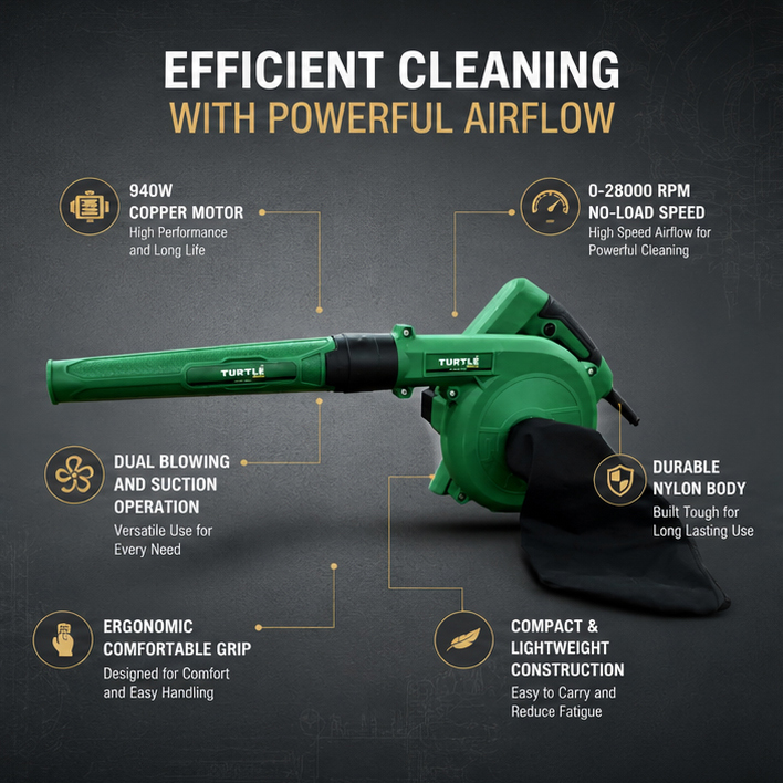 Turtle Gold ST-011-S Electric Blower (940W, 220V, Blowing & Suction)( ST-011-S) 3