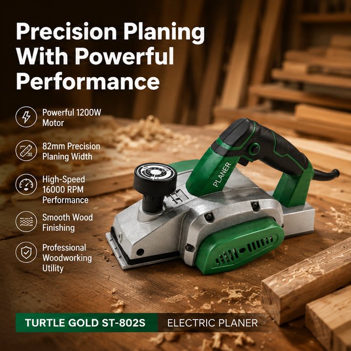 Turtle Gold ST-802S Electric Planer (82mm, 1200W, 16,000 rpm, 220V)( ST-802S ) 2