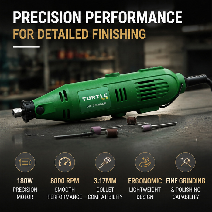 Turtle Gold ST-331S Die Grinder Kit (3.17 mm Disc Diameter, 180W, 8,000 rpm)(ST-331S ) 2