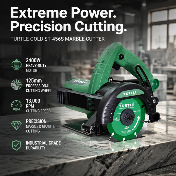 Turtle Gold ST-456S Marble Cutter (125 mm Disc, 2400W, 13,000 rpm)(ST-456S) 2
