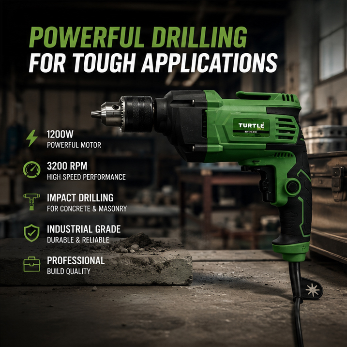 Turtle Gold ST-704-S Impact Drill (1200W, 220V, 13mm Chuck)( ST-704-S) 2