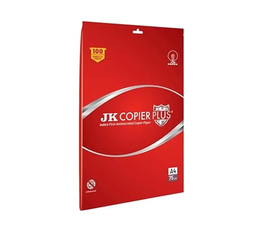 Jk COPPIER PLUS A4 Size Paper, 75 GSM, 100 Sheets, Pack of 3 3