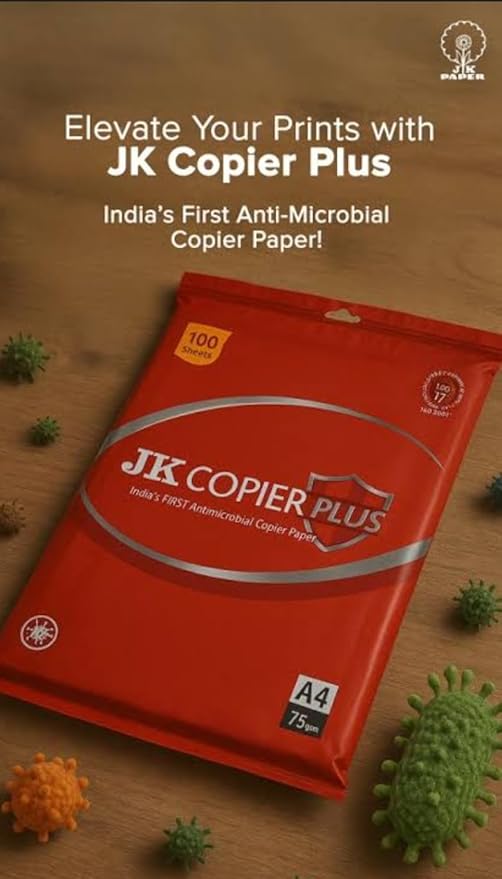Jk COPPIER PLUS A4 Size Paper, 75 GSM, 100 Sheets, Pack of 3 4