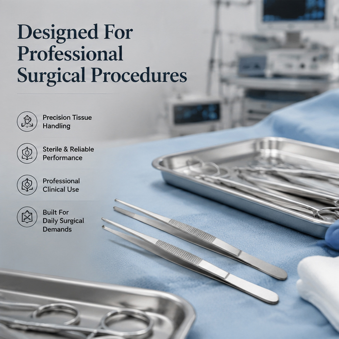 Forgesy GSS62 2 Pcs 7 inch Toothed & Non-Toothed Thumb Dissecting Forceps Set(GSS62 ) 4
