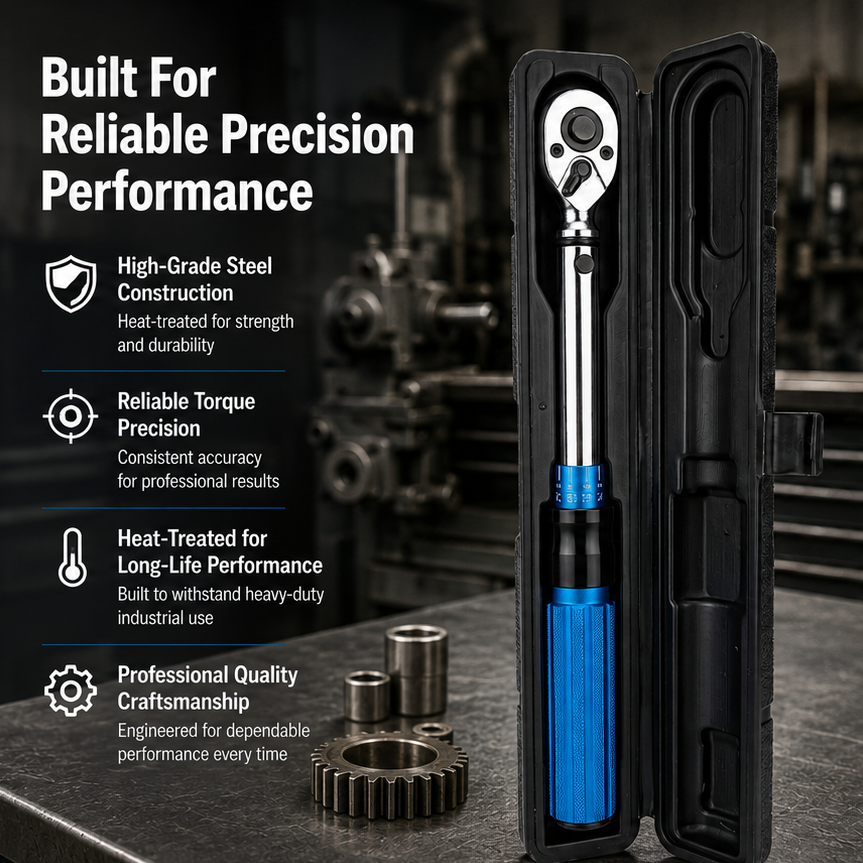 Taparia 1/2 inch 40-220Nm Professional Range Ratchet Type Torque Wrench TPWR 160 5