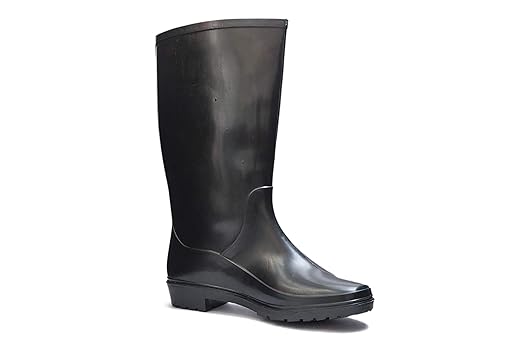 Leather Tech Safety Hillson 101 Black Gumboot With Lining - 101-Black(SIZE 9) 2