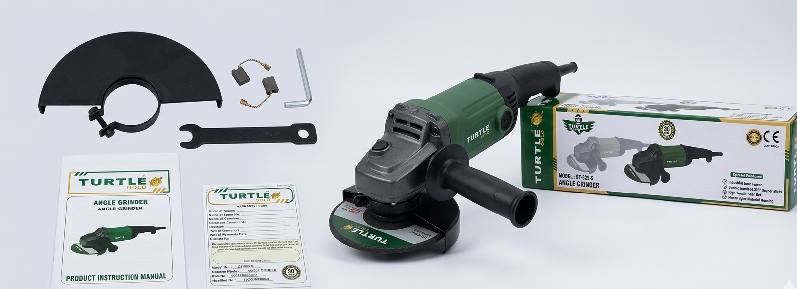 Turtle Gold Angle Grinder ST-322S– Trigger Switch (230 mm Wheel, 3850W, 6,500 rpm) 3